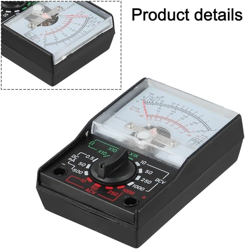 مقياس متعدد تماثلي DC AC 1000V فولتميتر 250mA أميتر بمقياس أوم x1K للاختبارات الكهربائية - Image 4